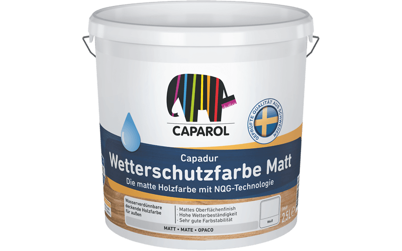 Capadur Wetterschutzfarbe Matt Weiß