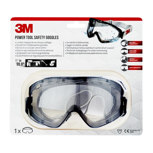 Vollsichtschutzbrille klar, Polycarbonatscheiben #2890-1