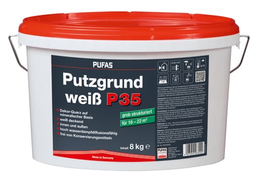 Pufas Putzgrund weiß P35 grob