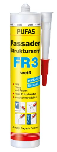 Pufas Fassaden-Strukturacryl FR 3 Weiß