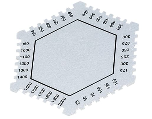 WD Messkamm Alu 6-eckig 0-2000my