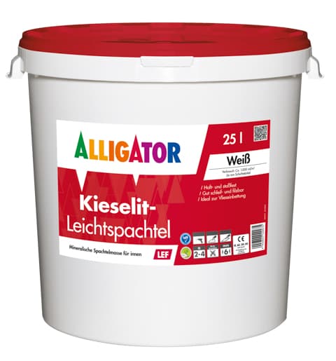 Allig.Kieselit Leichtspachtel Weiß
