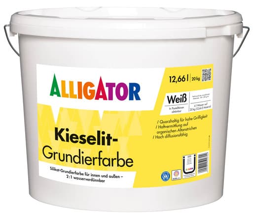 Allig.Kieselit Grundierfarbe Weiß wasserverdünnbar