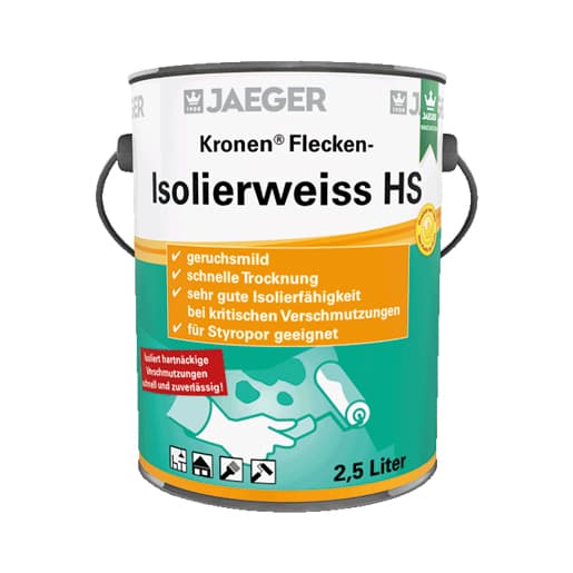 Jaeger Kronen Flecken-Isolierweiß