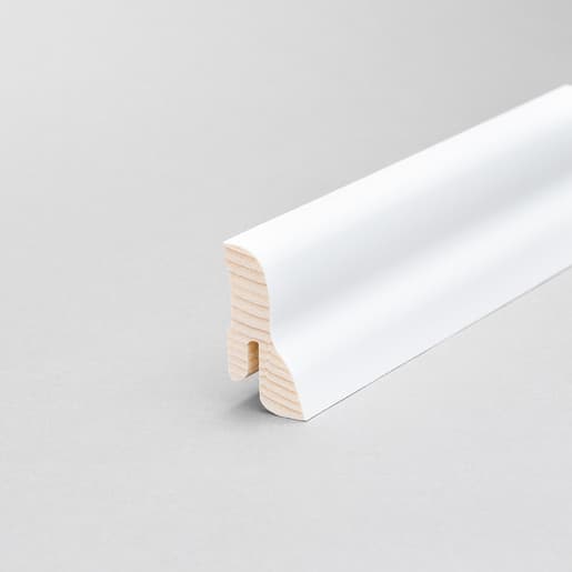 MPlus Holzleiste 2030 MP0986 22×42 weiss Starkf caRAL9016 geschwungen