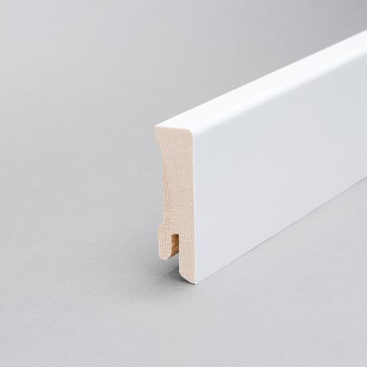 MPlus Holzleiste 2030 MP1065 16×58 Fichte weiss Starkfol ca RAL9016