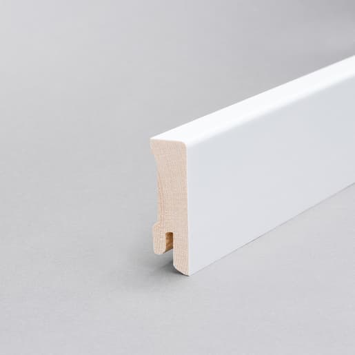 MPlus Holzleiste 2030 MP2235 16×40 Fichte weiss Starkfol ca RAL9016