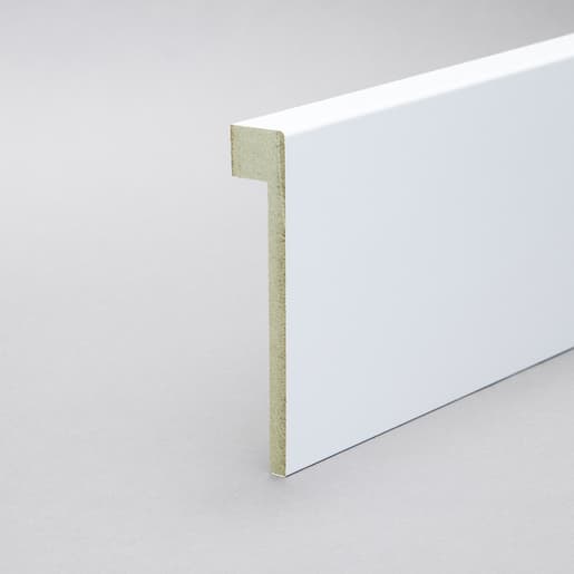 MPlus Holzleiste 2030 MP2647 19×100 MDF weiss uni Fol 9016 Fliese WF
