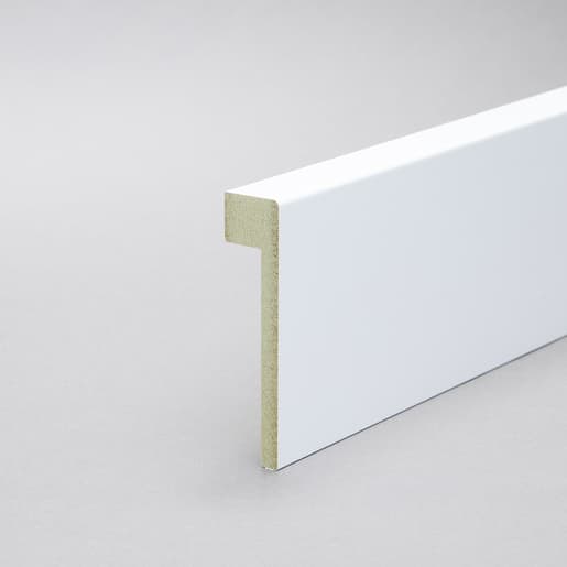 MPlus Holzleiste 2030 MP2648 19×80 MDF weiss uni Fol 9016 Fliese WF