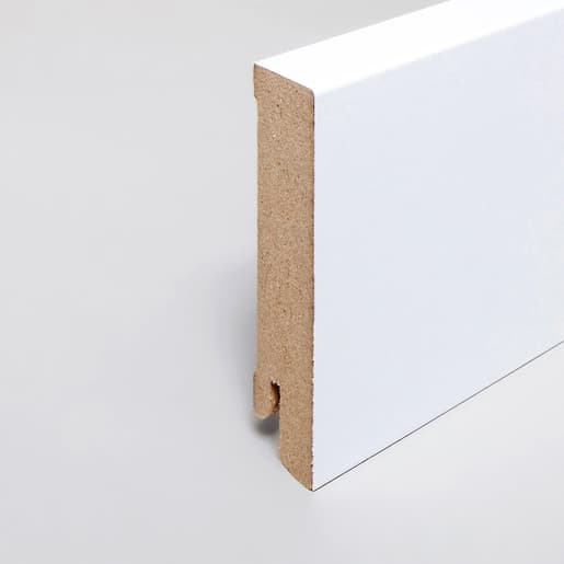 MPlus Holzleiste 2030 MP5467 19×80 MDF weiss uni Fol RAL9016 eckig