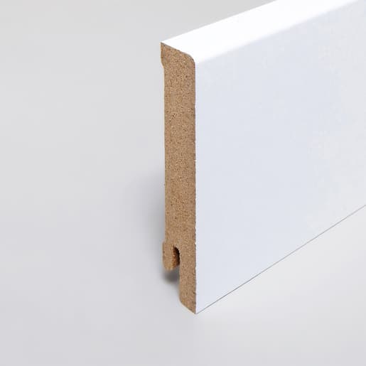 MPlus Holzleiste 2030 MP5480 16×80 MDF weiss uni Fol 9016 leicht rund