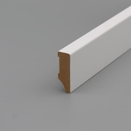 MPlus Holzleiste 2030 MP6876 13×40 MDF weiss uni Fol 9016 eckig slim