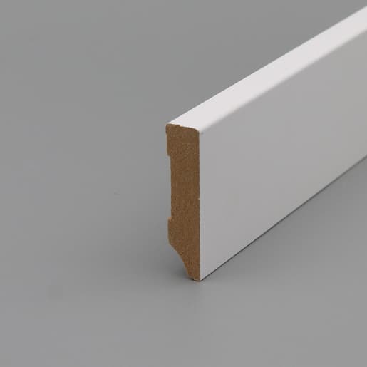 MPlus Holzleiste 2030 MP6877 13×58 MDF weiss uni Fol 9016 eckig slim