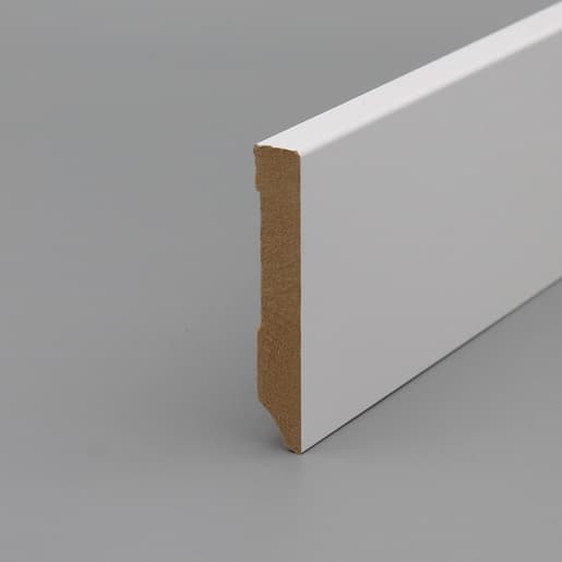 MPlus Holzleiste 2030 MP6878 13×80 MDF weiss uni Fol 9016 eckig slim