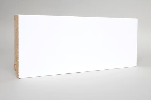 MPlus Holzleiste 2030 MP6903 19×100 MDF weiss uni Fol RAL9016 eckig
