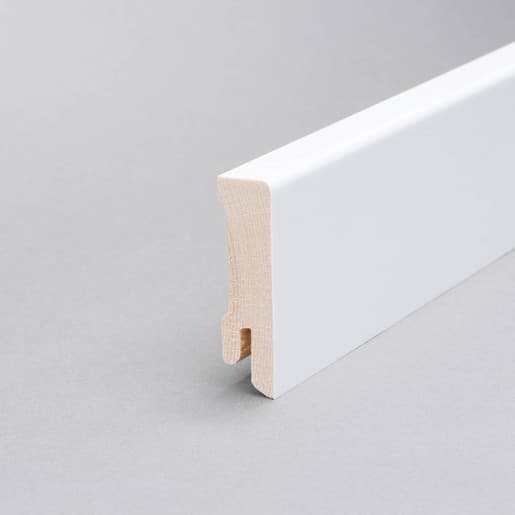 MPlus Holzleiste Objekt 2030 MP065 16×58 Fichte weiss Starkfol ca RAL 9016