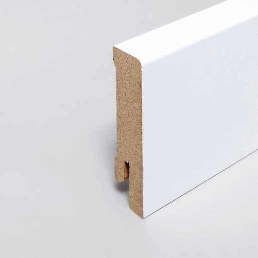 MPlus Holzleiste Objekt 2030 MP468 16×58 MDF weiss uni Folie RAL 9016