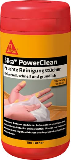 Sika PowerClean Spenderbox m. 100 Tücher feuchte Reinigungstücher