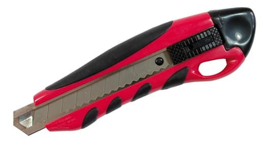 WD Cuttermesser Duoplast rot/schwarz mit Sicherheits-Stoptaste