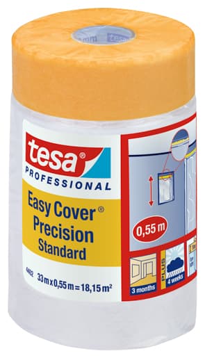 Tesa 4402 Easy Cover Präzision Standard:, orange, Folie matt