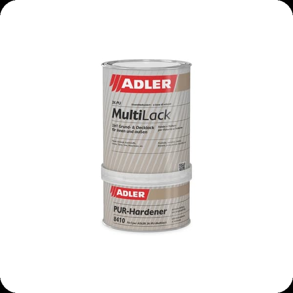 adler vivido 2k pu multilack m inkl. härter w10 matt tönbar