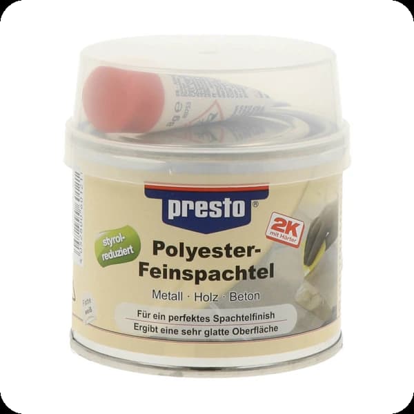 prestoflex polyester feinspachtel 250 gr p 601211 mit härter