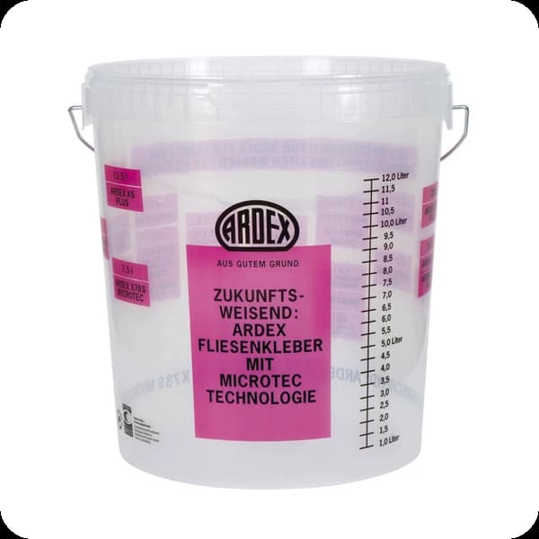 ardex wassereimer transparent 73202 metallbügel u. messeinteil