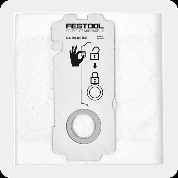 Festool 204308 Selfclean Filtersack SC-FIS-CT MINI/MIDI-2/5 (1PCK = 5STK)