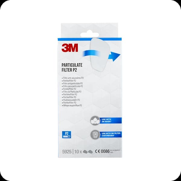3m partikelfilter p2 ffp2 (1pck = 10paa) #5925 10