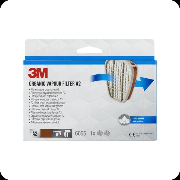 3M Filter Gegen Organische Dämpfe A2 Grau #6055 1