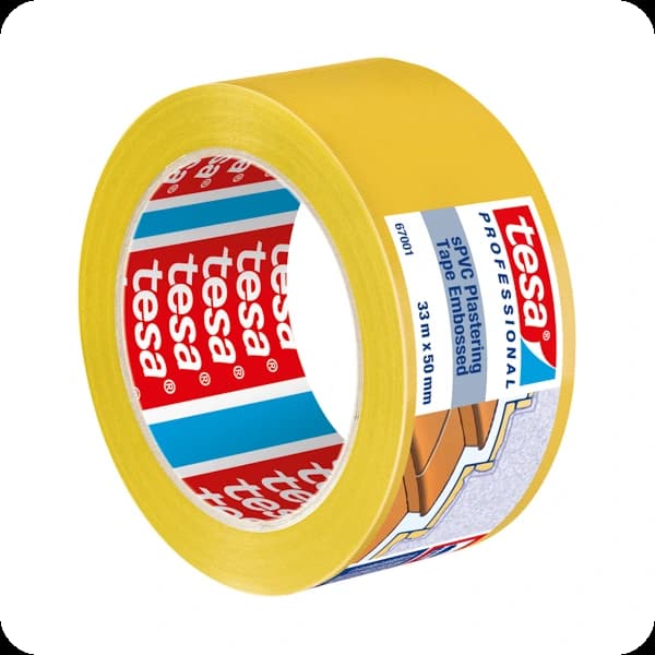 tesa 67001 putzband pvc quergerillt 33m: gelb