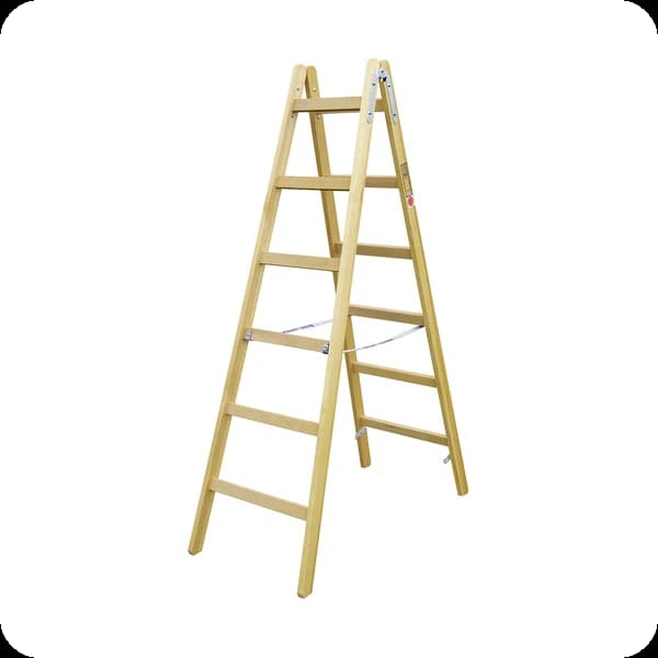 Iller Holz-Sprossenstehleiter Classic 2×3 Sprossen #1103