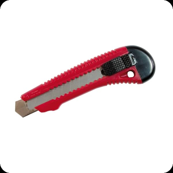 WD Cuttermesser mit Metallführung 18mm rot/schwarz