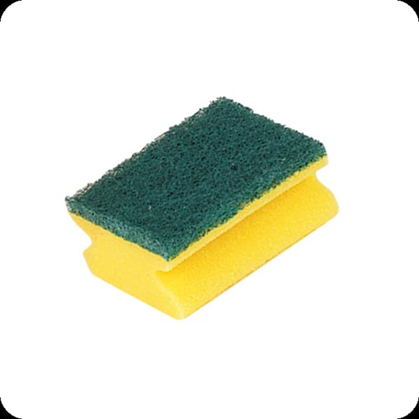 WD Schwamm mit Scheuervließ 95x70x45mm mit Griffmulde (1PCK = 10STK)