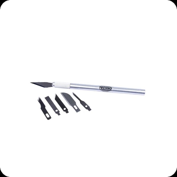 WD Schablonenmesser-Sortiment 7tlg. inkl. Messerhalter im Etui #130600