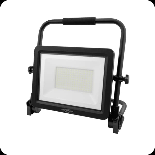 ansmann led strahler klappbar 100w 12000lm ip65, 2m kabel