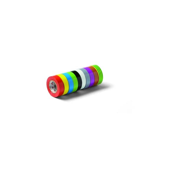 10 Volt 15mmx10m Multicolor Isolierband-Set 10tlg.