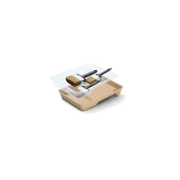 7 Timber FS Pro Tray SET  AV Pinsel, 70,100,120mm, 3xPET-Einleger, 1xPapierwanne 40×29,5×6,5cm
