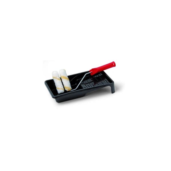 Goldline HK 10cm SET 2 Heizkörperwalzen, inkl. Bügel u. Farbwanne, 12mm Flor
