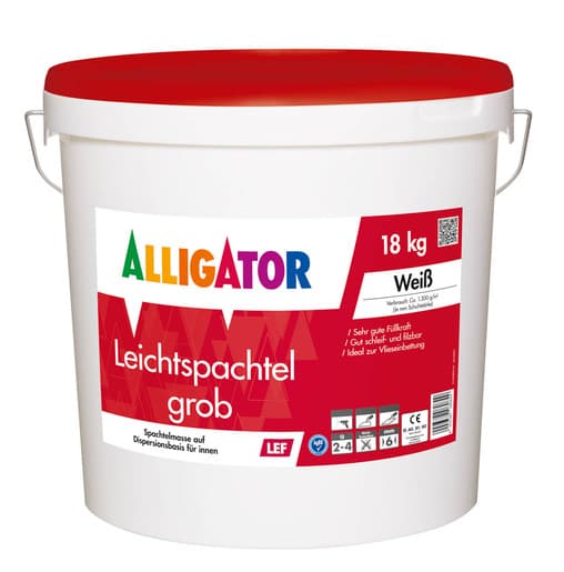 Allig.Leichtspachtel grob LEF Weiß Hobbock