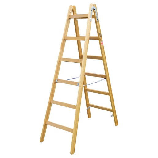 Iller Holz-Sprossenstehleiter Classic 2×4 Sprossen #1104
