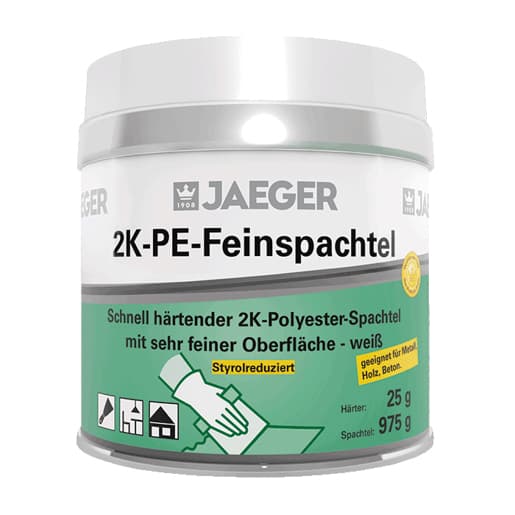 Jaeger 2K-PE Feinspachtel 4190007-916 incl. Härter Weiß