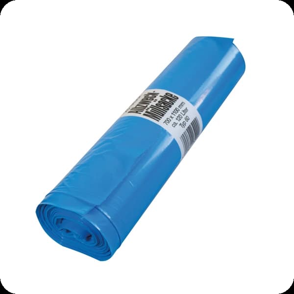 WD Müllsack LDPE 80my, 700x1100mm blau, Typ 200 (1ROL = 25STK)