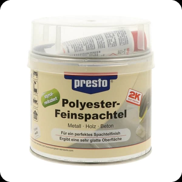 prestoflex polyester feinspachtel 601235 mit härter