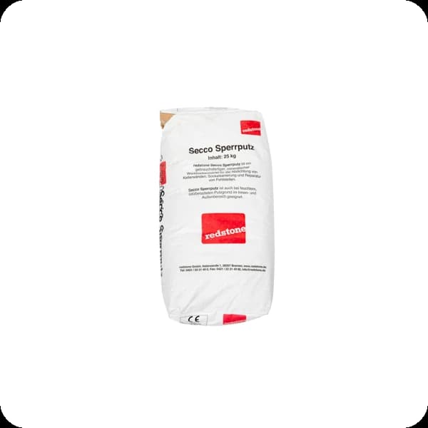 redstone secco sperrputz sack