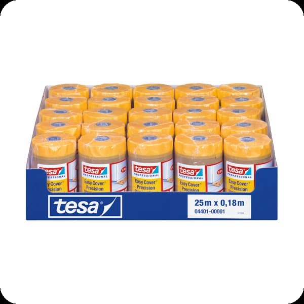 Tesa Easy Cover Präzision Papier 25m: orange, Papier
