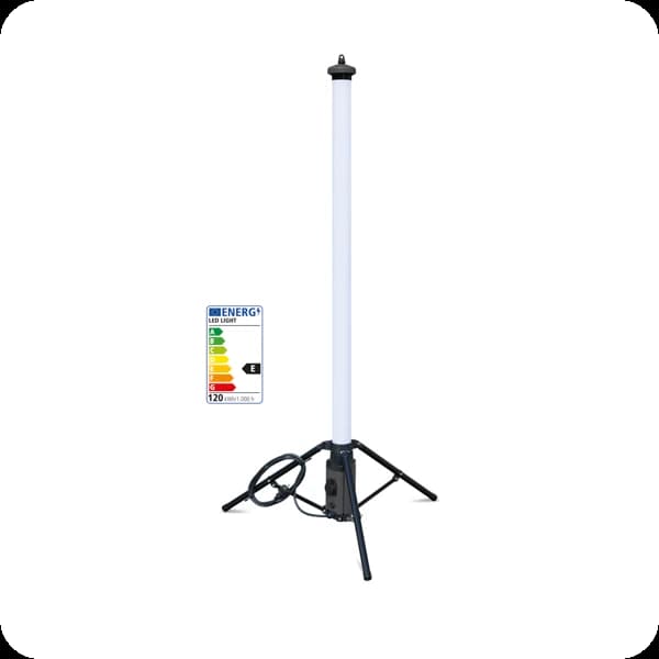 wd 360° led tower 120w 11500lm 5000k 5m h07rn f 3g1,5 mit steckdose
