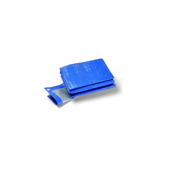 Terra S180 Schutzplane mit Ösen, blau/grau, ca. 180g, groß